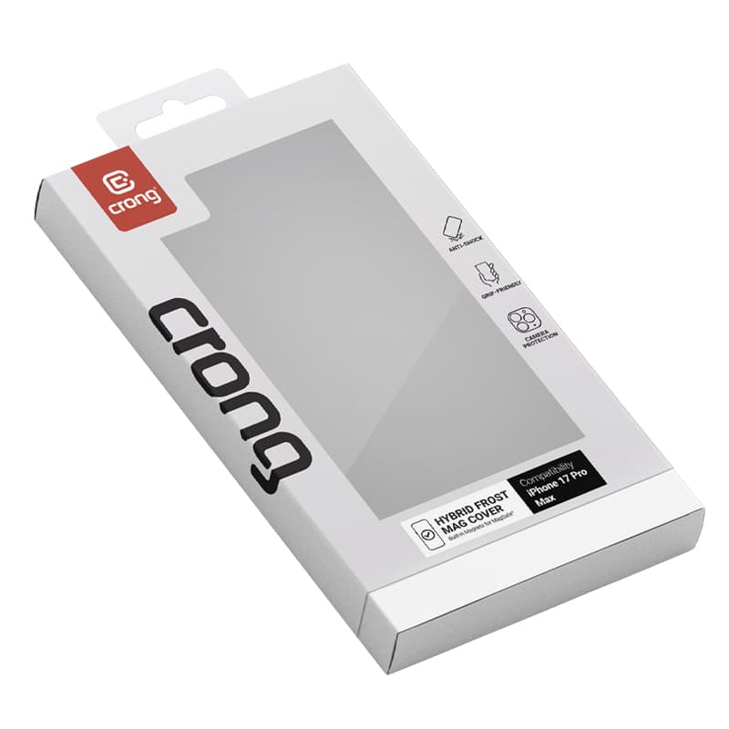 Crong Hybrid Frost MAG Cover - MagSafe iPhone 17 Pro Max Case (Black) 5