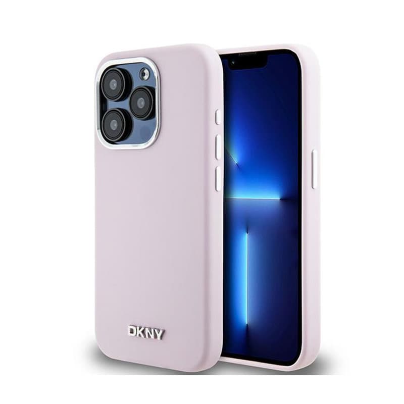 DKNY Liquid Silicone Small Metal Logo MagSafe - Case for iPhone 15 Pro (pink) 1