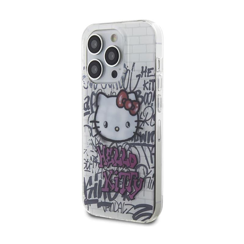 Hello Kitty IML Kitty On Bricks Graffiti - Case iPhone 13 Pro (white) 2