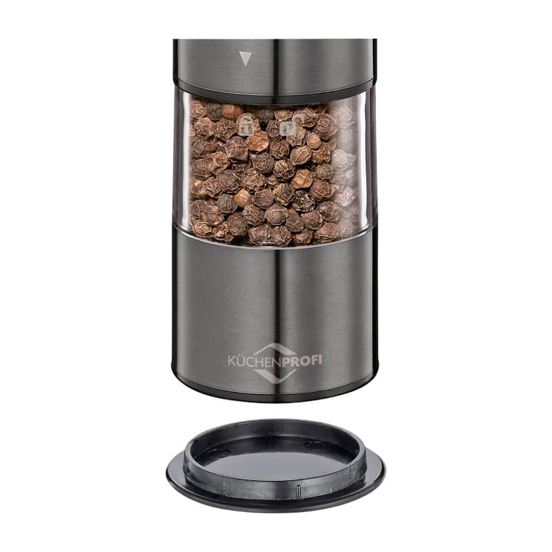 Küchenprofi Boston - Electric Salt and Pepper Mills with Ceramic Grinding Mechanism 23x5 cm Set of 2 (Grey) 4