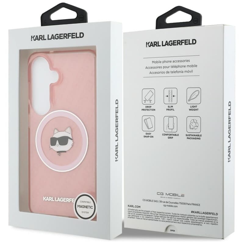 Karl Lagerfeld IML Repeated Choupette MagSafe - Samsung Galaxy S26 Case (Pink) 8