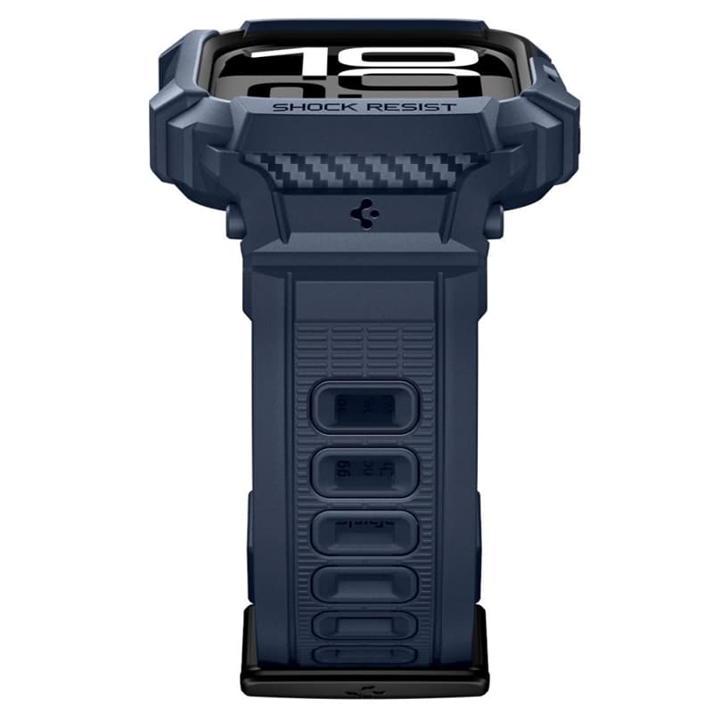 Spigen Rugged Armor Pro V2 – Strap with Case for Apple Watch 10/11 42mm (Navy Blue) 8