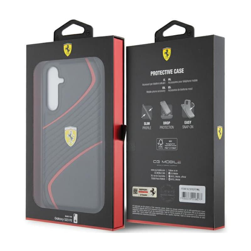 Ferrari Twist Metal Logo - Samsung Galaxy S23 FE Case (black) 7