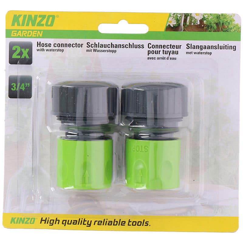 Kinzo - 3/4 "garden hose connector 2 pcs. 1