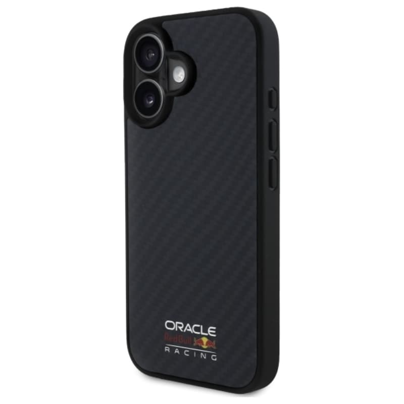 Red Bull Carbon Fiber Shiny Logo MagSafe - iPhone 16 Case (Black) 2