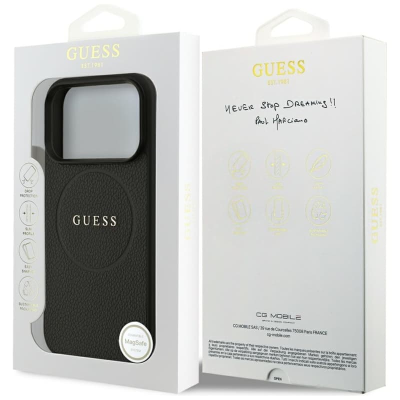 Guess Grained Ring MagSafe - Case iPhone 17 Pro (black) 8