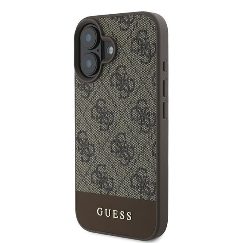 Guess 4G Bottom Stripe - Case for iPhone 16 Plus (brown) 2