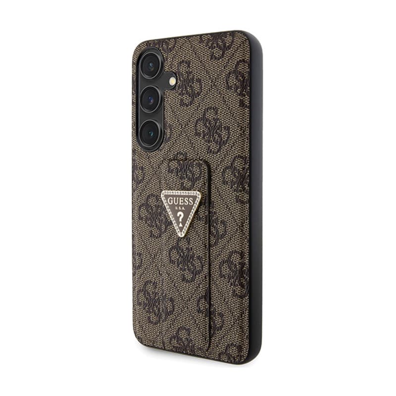 Guess Grip Stand 4G Triangle Strass Logo - Case Samsung Galaxy S24 (Brown) 2