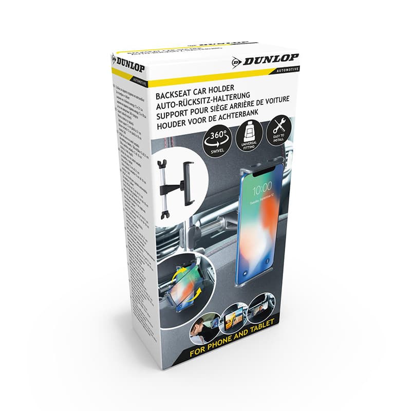 Dunlop - Car headrest holder for smartphone / tablet 12-21 cm 5