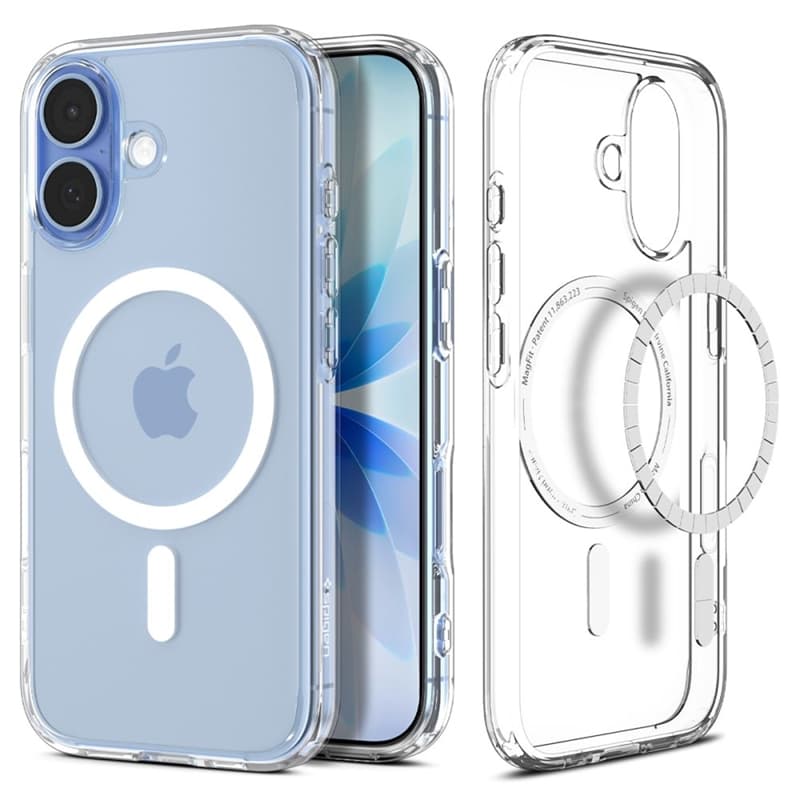 Spigen Ultra Hybrid Mag MagSafe - Case for iPhone 17 (Clear/White)   8