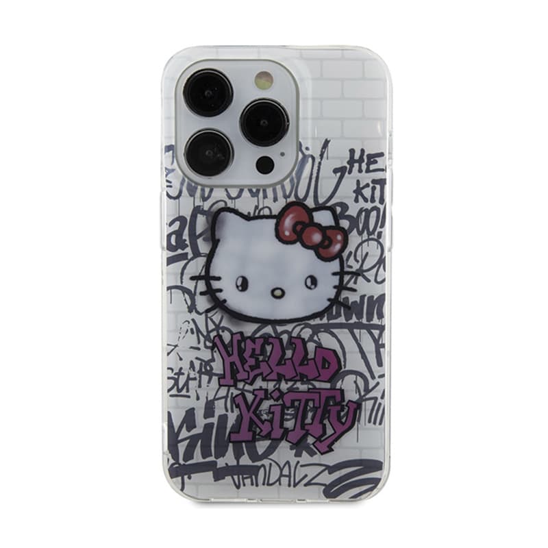 Hello Kitty IML Kitty On Bricks Graffiti - Case iPhone 13 Pro (white) 3