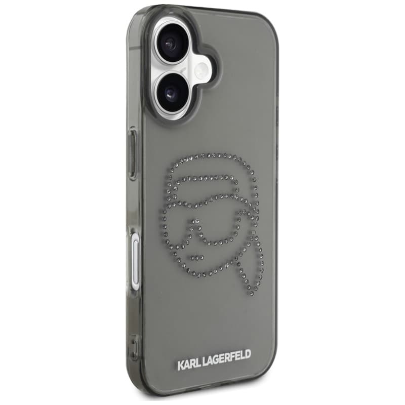 Karl Lagerfeld IML Rhinestones Karl Head - Case for iPhone 16 (black) 4