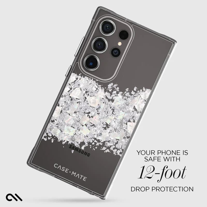 Case-Mate Karat - Samsung Galaxy S24 Ultra case decorated with mother of pearl (A Touch of Pearl) 8