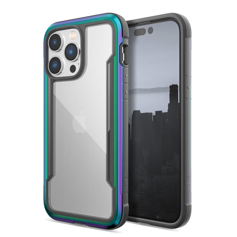 X-Doria Raptic Shield - Aluminum Case for iPhone 14 Pro Max (Drop-Tested 3m) (Iridescent) 5