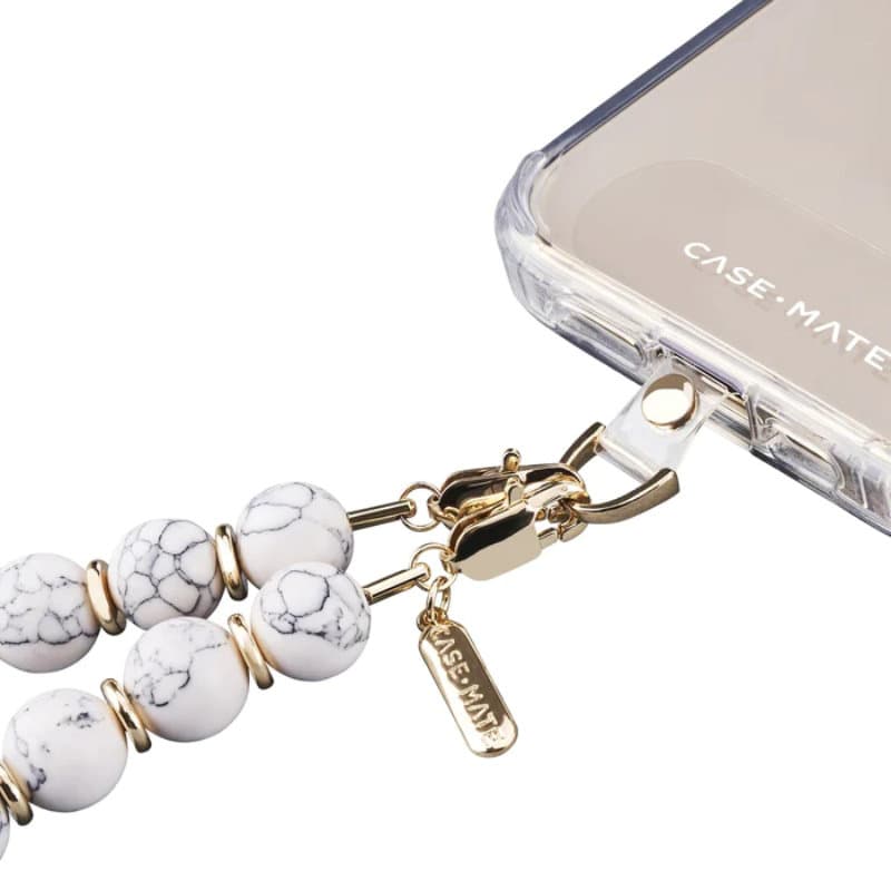 Case-Mate Beaded Phone Wristlet - Universal phone lanyard (White Marble) 2