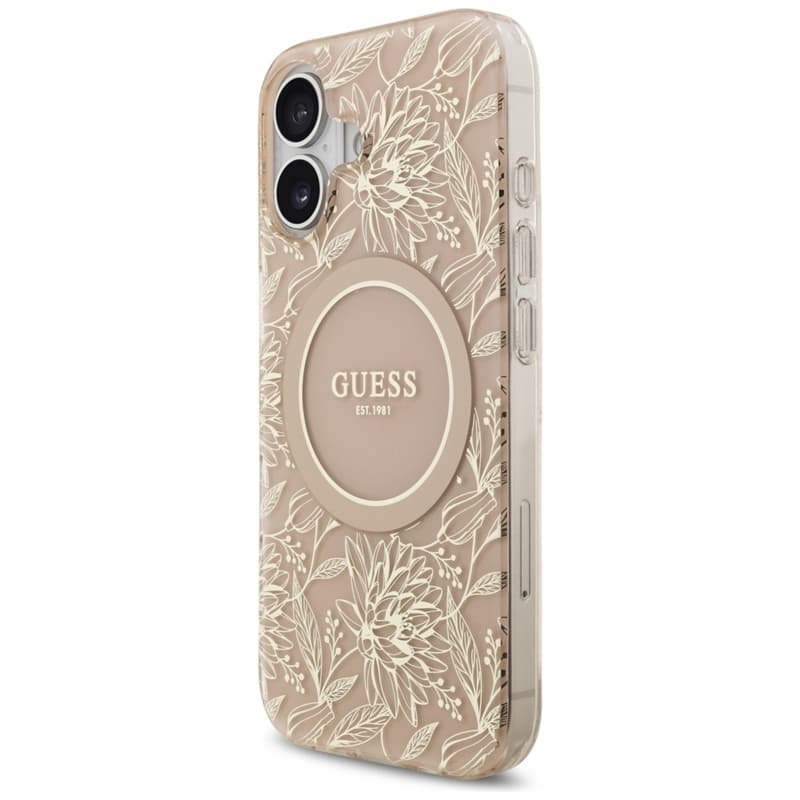Guess IML Flowers Electro Pearl Strap MagSafe - Case iPhone 17 (pink) 3