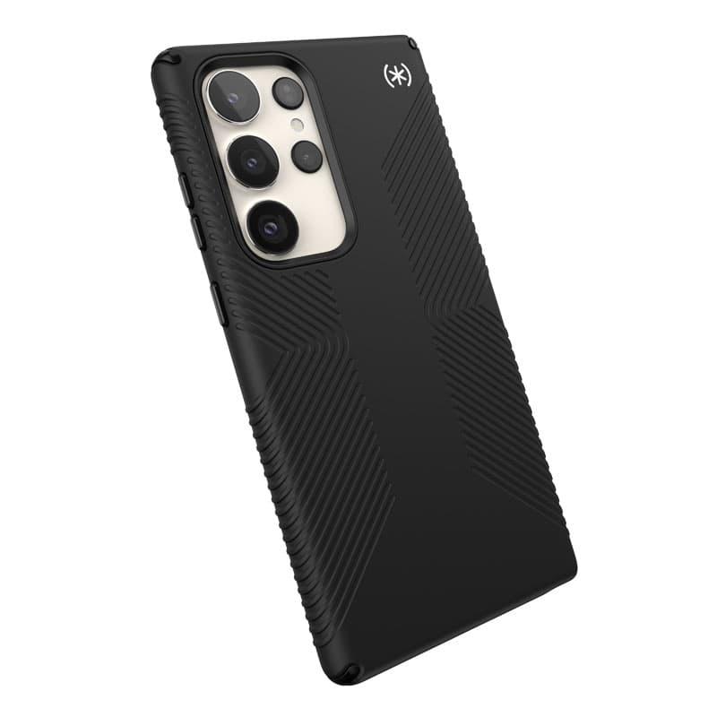 Speck Presidio2 Grip - Anti-slip case for Samsung Galaxy S23 Ultra (Black/Black/White) 2