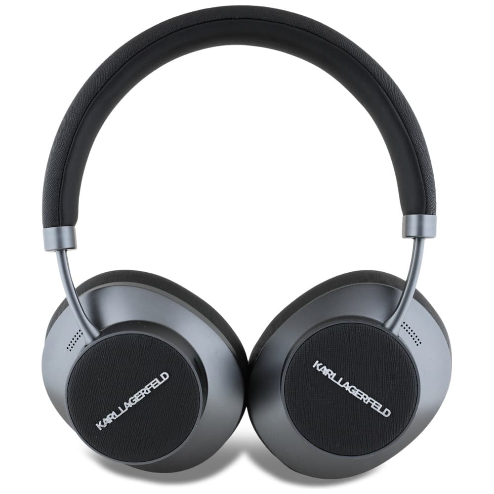 Karl Lagerfeld Saffiano Elongated - Wireless Bluetooth ANC + ENC Over-Ear Headphones (Black) 3