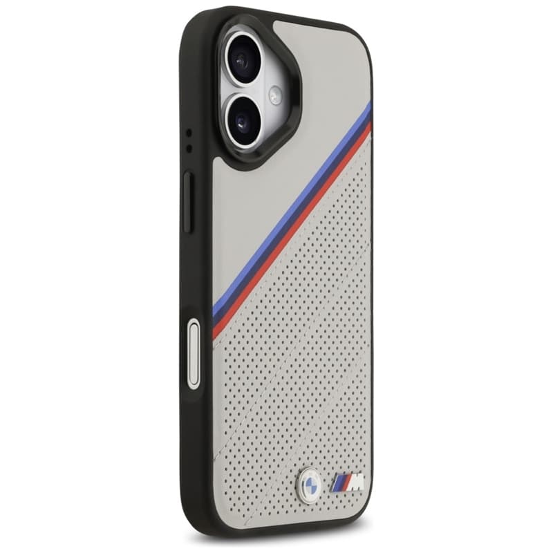 BMW M Tricolor Metal Logo MagSafe - iPhone 17 Case (Gray) 4
