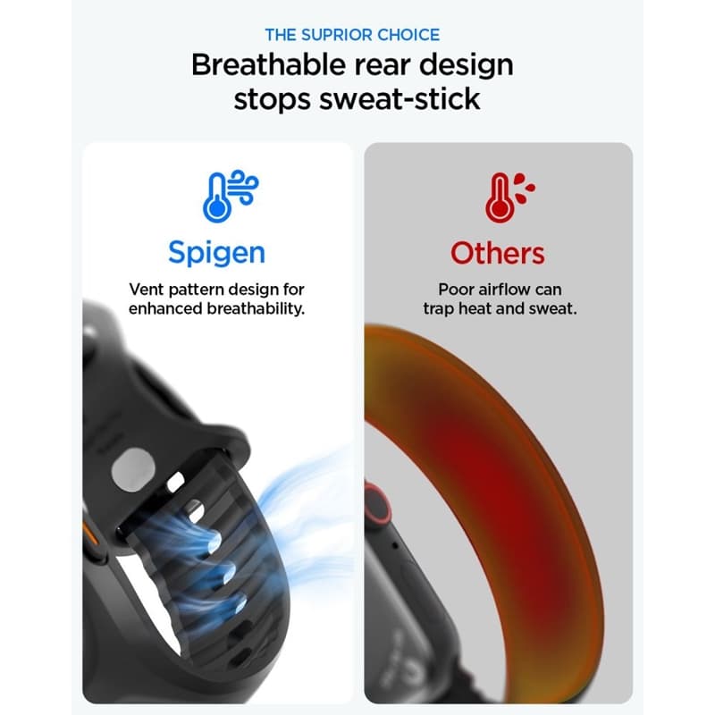 Spigen Liquid Air Pro - Strap with Case for Apple Watch Ultra 49mm (Black) 2
