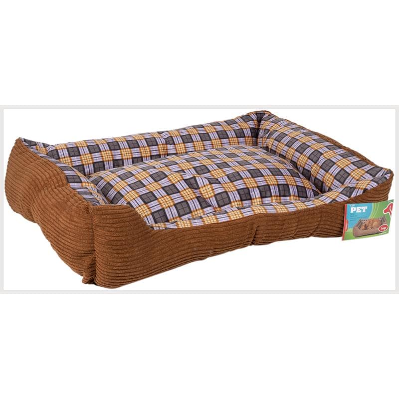 Soft bed sofa for a dog 75 x 58 x 19 cm size. L (brown) 2