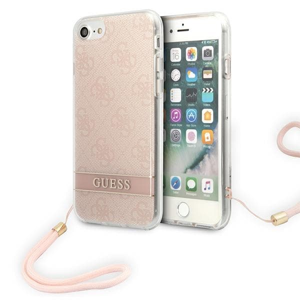 Guess 4G Print Cord - Cover for SE 2022 /SE 2020 / 7 / 8 (Pink) 1