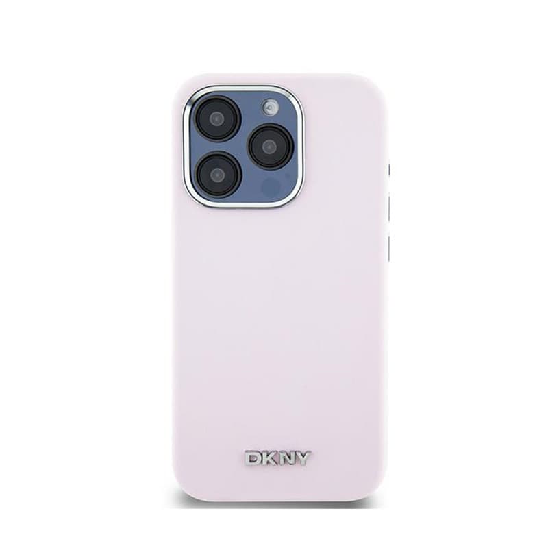 DKNY Liquid Silicone Small Metal Logo MagSafe - Case for iPhone 15 Pro (pink) 3