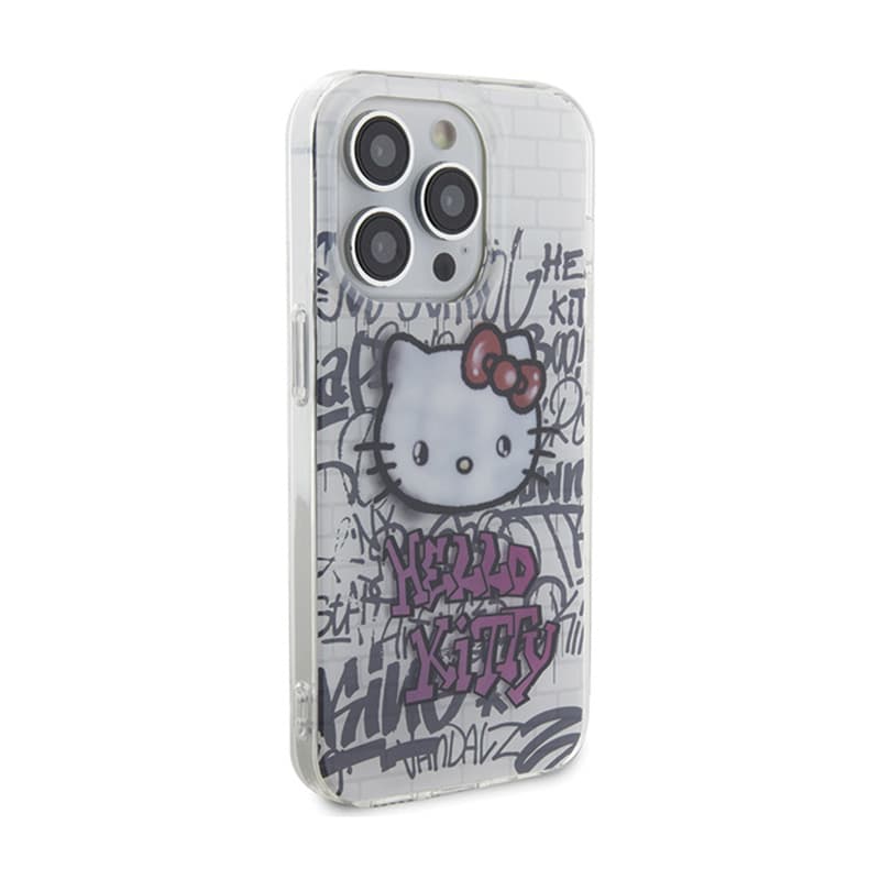 Hello Kitty IML Kitty On Bricks Graffiti - Case iPhone 13 Pro (white) 4
