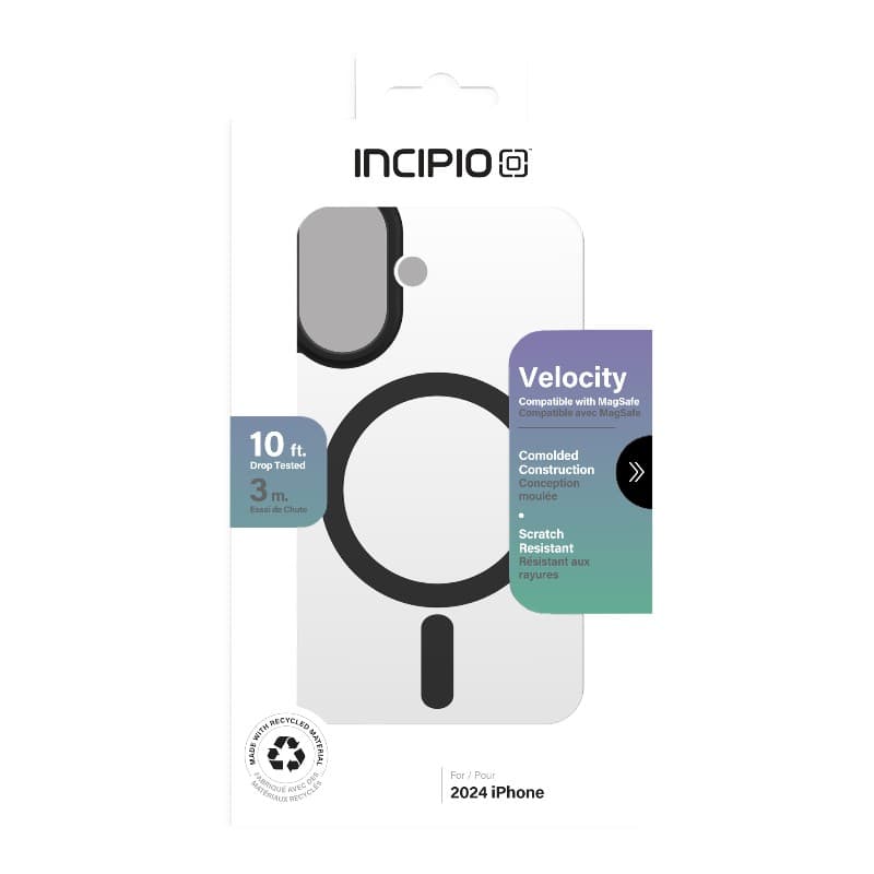 Incipio Velocity MagSafe - Case iPhone 16 (Clear / Black) 4