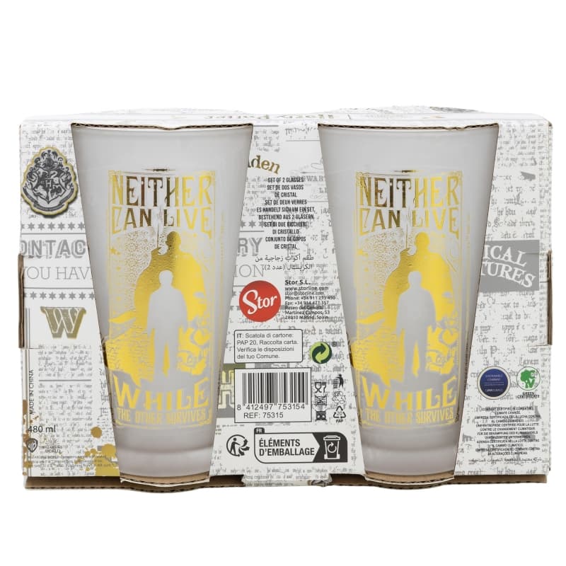 Harry Potter - Set of two glasses in a decorative box from the Golden Magic collection 490 ml 2