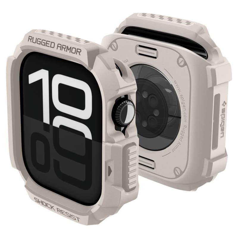 Spigen Rugged Armor V2 - Case for Apple Watch 10/11 42 mm (Dune Beige)