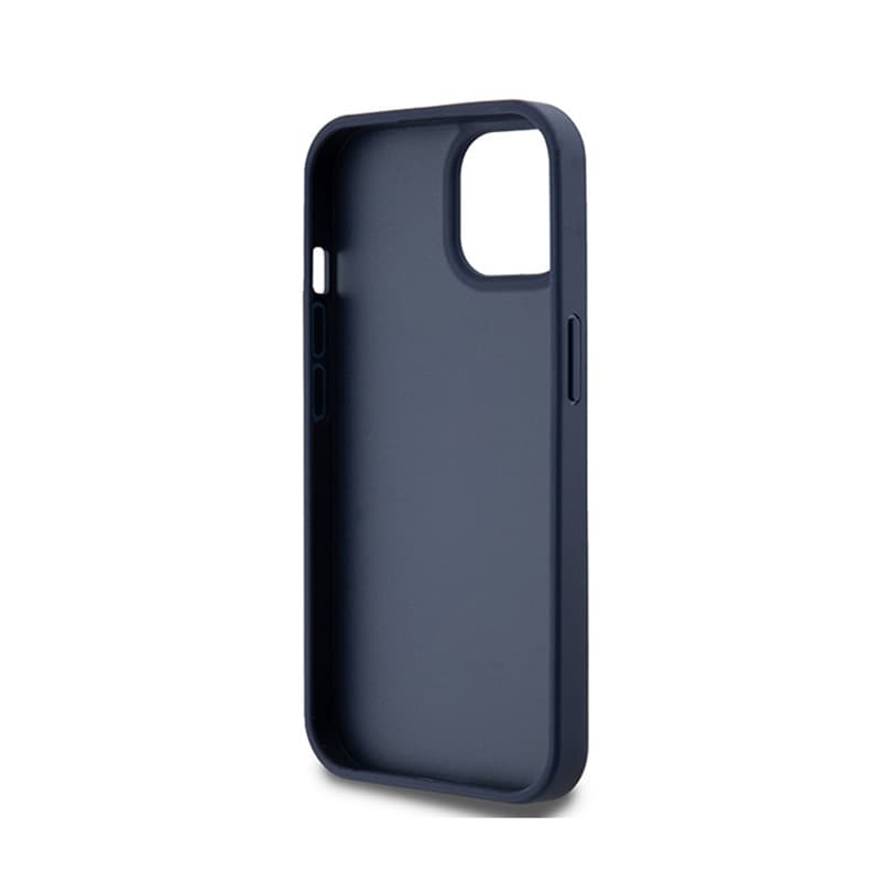 DKNY Leather Mono Stripe & Metal Logo - Case for iPhone 15 / 14 / 13 (blue) 7