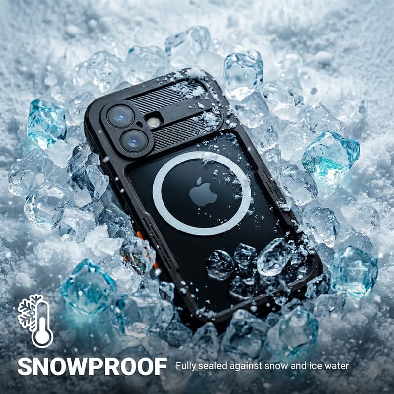 Crong Seal Cover - IP68 Waterproof Case for iPhone 17 (Black) 4
