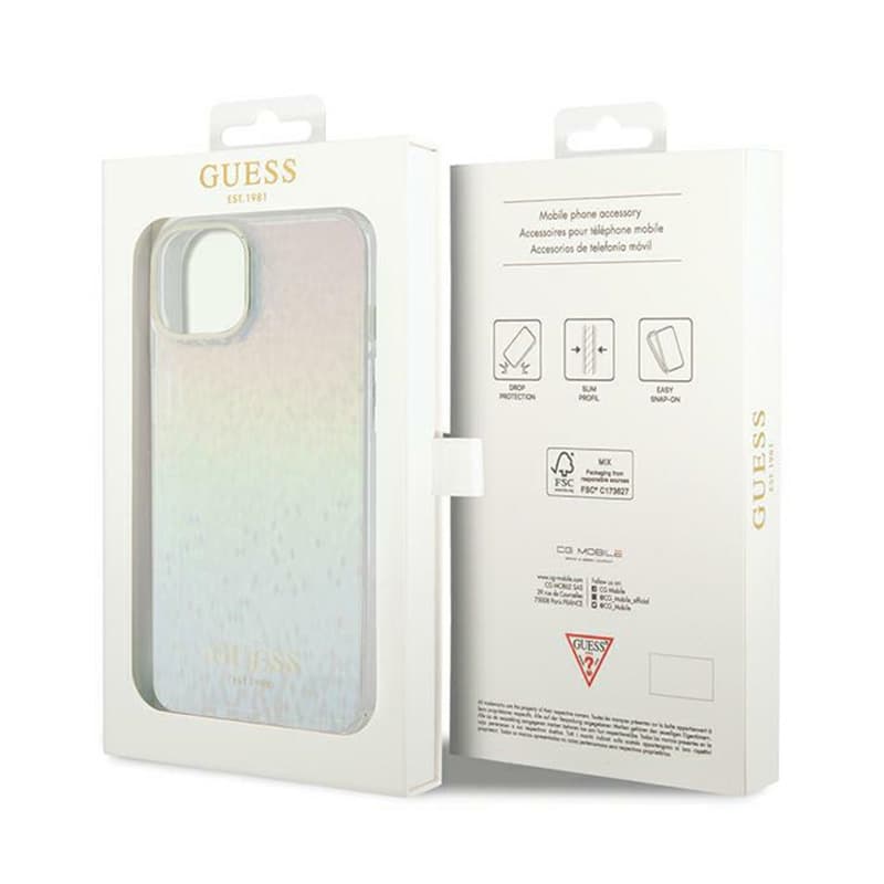 Guess IML Faceted Mirror Disco Iridescent - Case for iPhone 13 Pro (Iridescent) 7