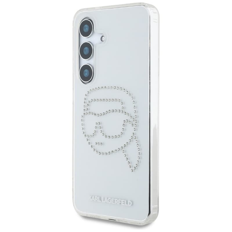 Karl Lagerfeld Rhinestones Karl Head Logo - Case for Samsung Galaxy S25 (Transparent) 2