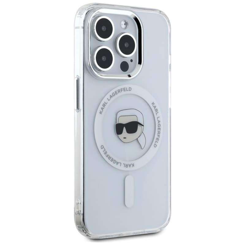 Karl Lagerfeld IML Metal Karl Head MagSafe - Case for iPhone 15 Pro Max (white) 4