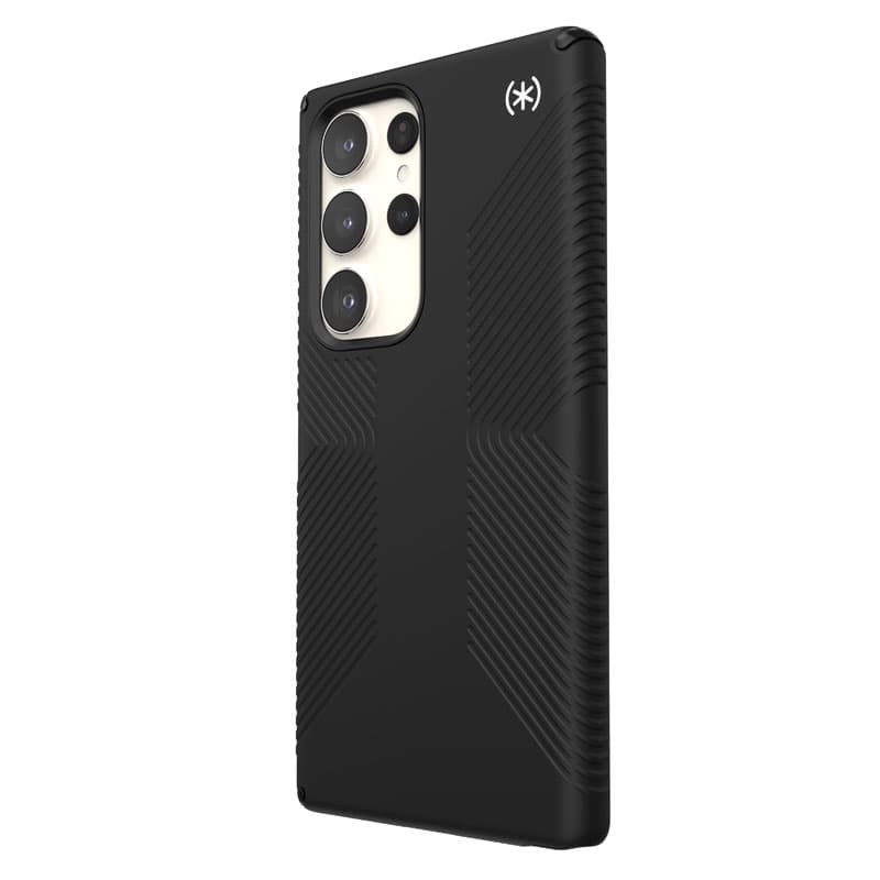 Speck Presidio2 Grip - Anti-slip case for Samsung Galaxy S23 Ultra (Black/Black/White) 3