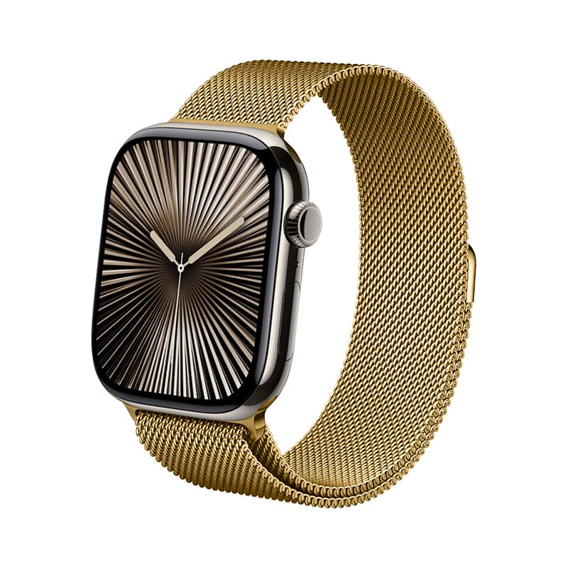 Crong Milano Steel - Stainless Steel Strap for Apple Watch 38/40/41/42 mm (Gold) 3