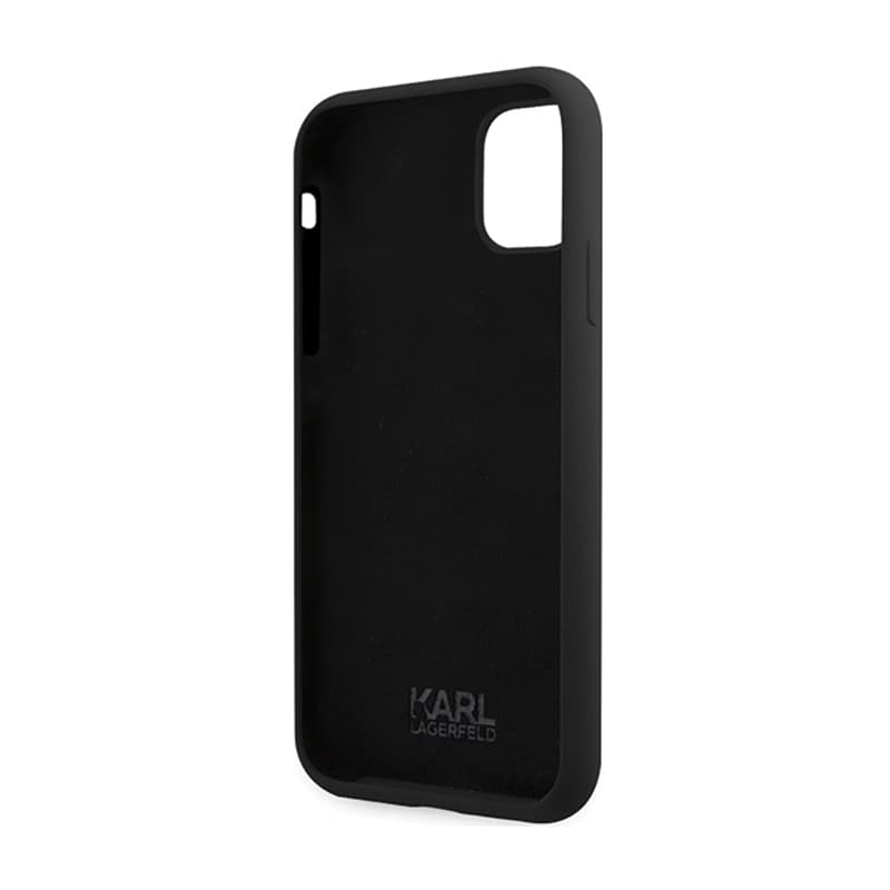 Karl Lagerfeld Silicone Signature - Case for iPhone 11 (Black) 7