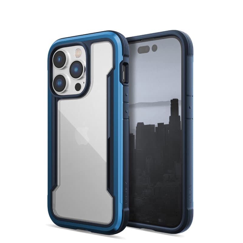X-Doria Raptic Shield - Aluminum Case for iPhone 14 Pro (Drop-Tested 3m) (Marine Blue) 5