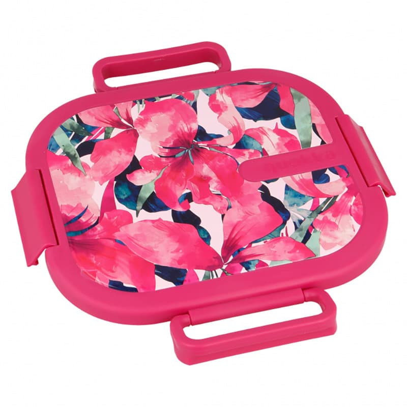 Quokka Kai - Stainless Steel Food Container/Lunchbox (Pink Bloom) 3