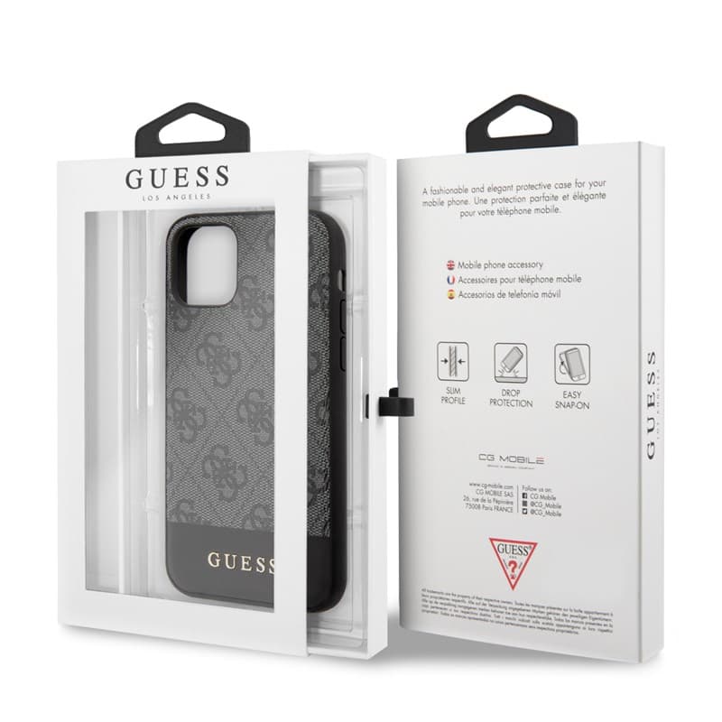 Guess 4G Bottom Stripe Collection - iPhone 11 Case (Gray) 7