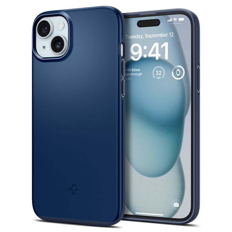 Spigen Thin Fit - Case for iPhone 15 (Navy Blue)