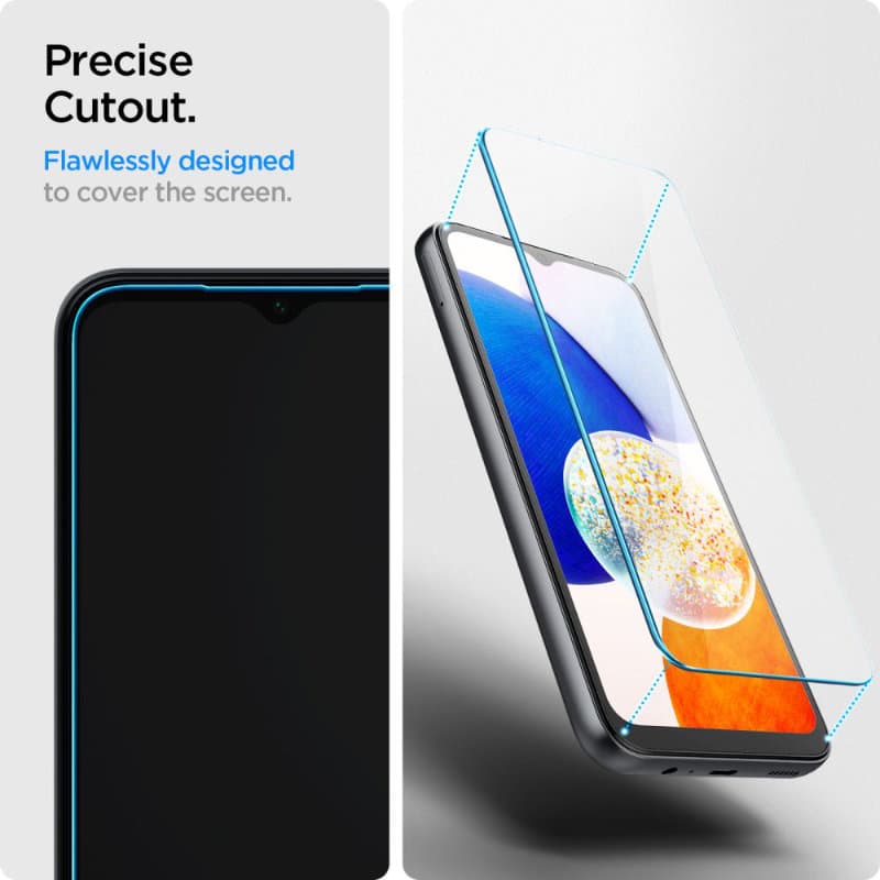 Spigen Glas.TR Slim 2-Pack - Tempered glass for Samsung Galaxy A14 5G 7