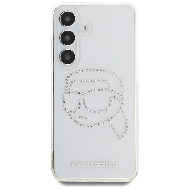 Karl Lagerfeld Rhinestones Karl Head Logo - Case for Samsung Galaxy S25 (Transparent) 3