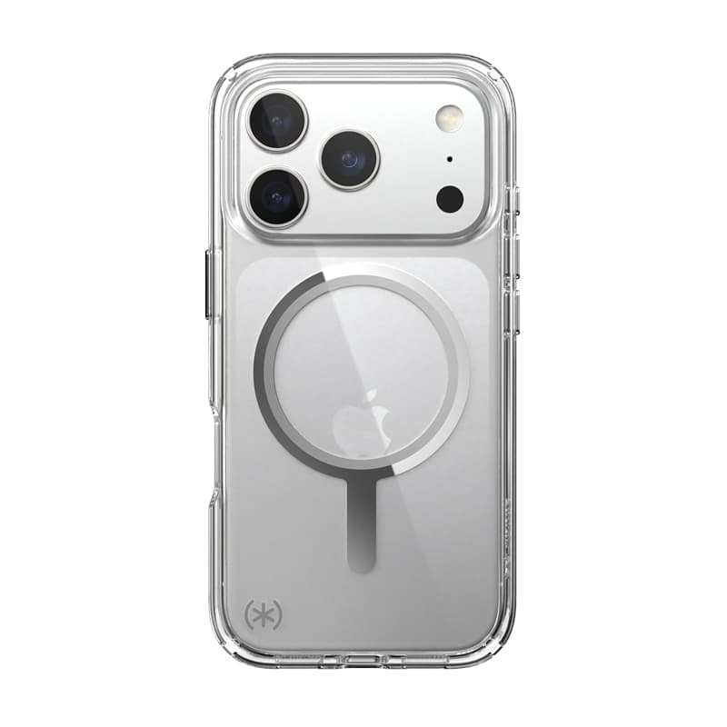 Speck Presidio Perfect Clear MagSafe - iPhone 17 Pro Case (Clear / Silver) 8