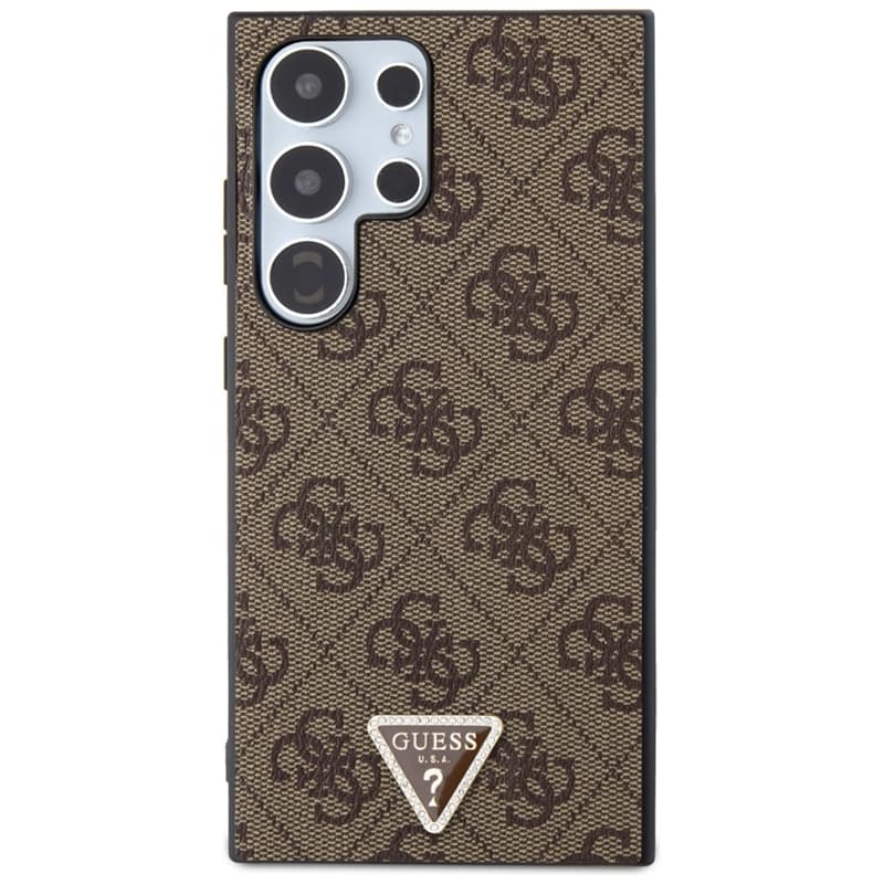 Guess 4G Triangle Strass - Case Samsung Galaxy S24 Ultra (Brown) 3