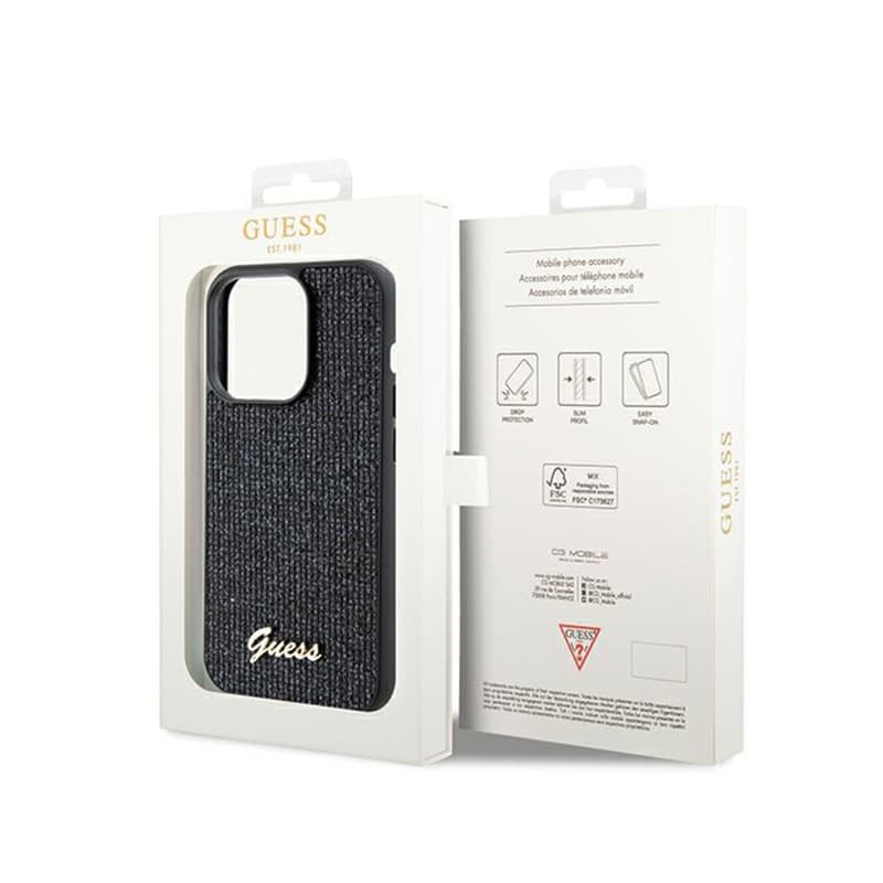 Guess Disco Metal Script - iPhone 14 Pro Case (Black) 8