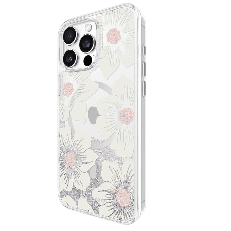 Kate Spade New York Liquid Glitter MagSafe - Case for iPhone 16 Pro Max (Hollyhock Floral) 4
