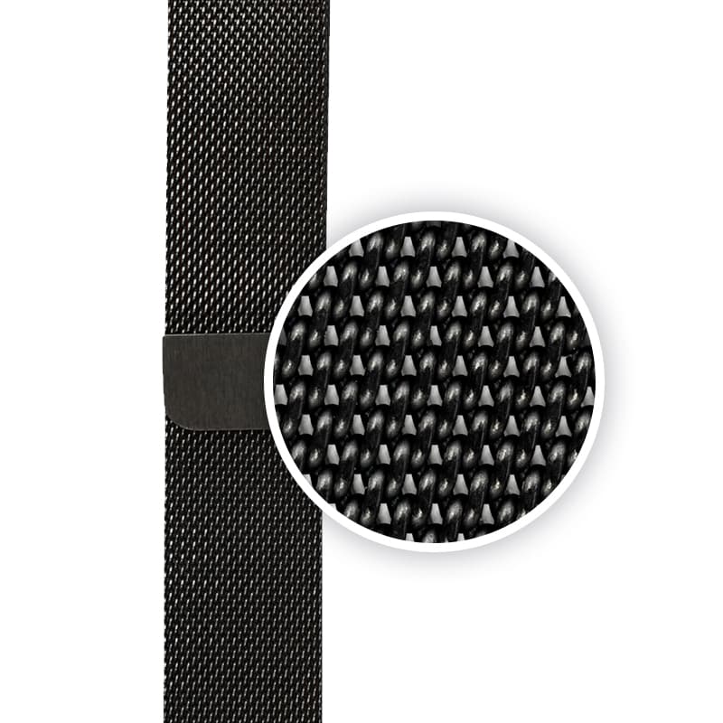 Crong Milano Steel - Stainless Steel Strap for Apple Watch 38/40/41/42 mm (Black) 5